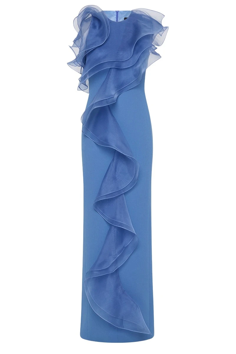 Carla-Zampatti-Atlas-Crepe-Ruffle-Front-Gown63597_nobg Carla Zampatti Dresses luxury Clothing from Luxury Handbags Marketplace