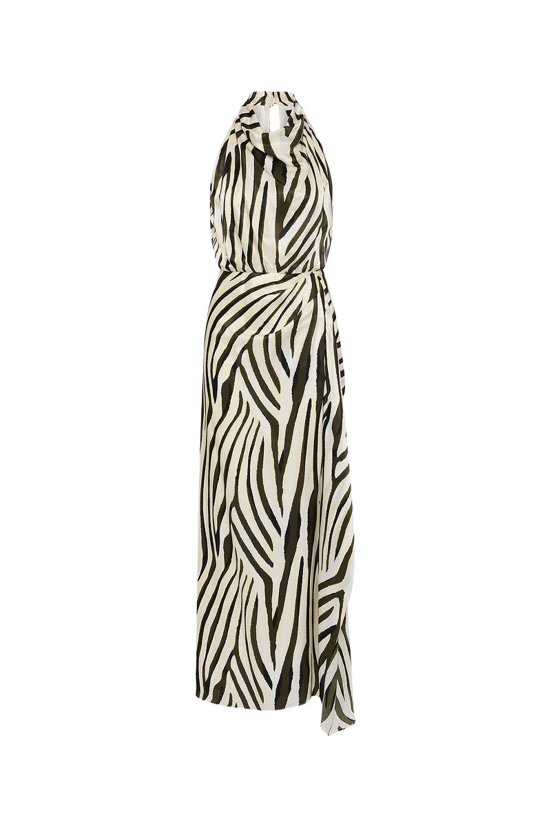 Carla-Zampatti-Bold-Stripe-Cascade-Dress30506_nobg Carla Zampatti Dresses luxury Clothing from Luxury Handbags Marketplace