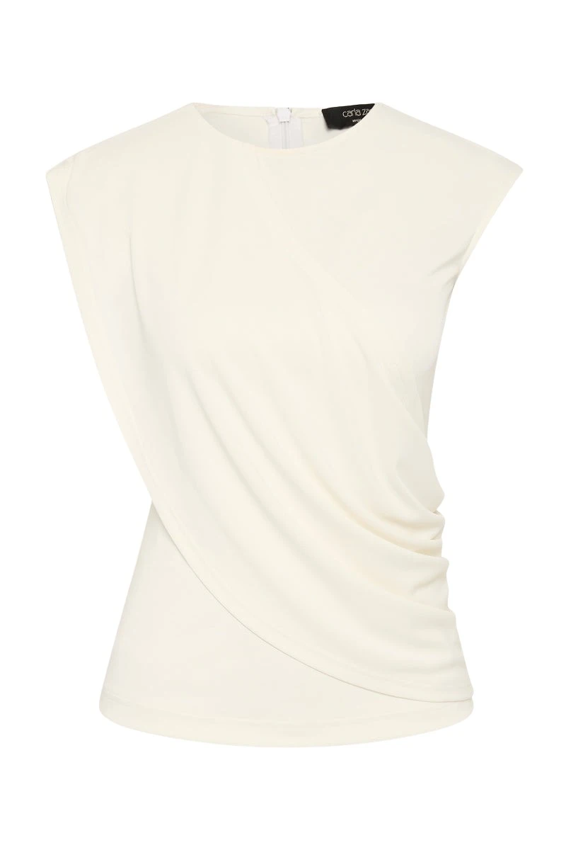 Carla-Zampatti-Cream-Jersey-Twist-Top25951_nobg Carla Zampatti Tops luxury Clothing from Luxury Handbags Marketplace