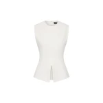 Carla-Zampatti-White-Crepe-Peplum-Top76947_nobg Carla Zampatti Tops luxury Clothing from Luxury Handbags Marketplace