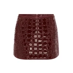 David Koma Croc Enamel Embroidery Mini Skirt