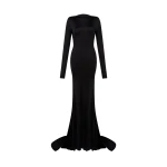 David Koma Gather Detail And Open Back Gown