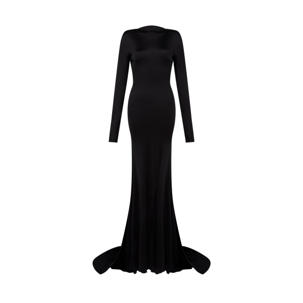 David Koma Gather Detail And Open Back Gown