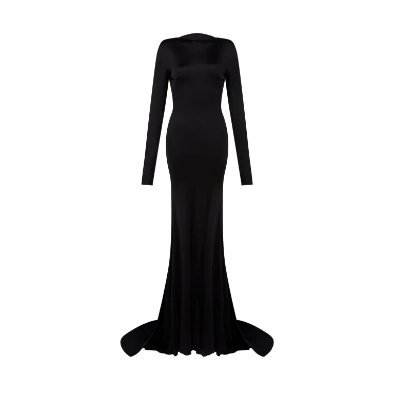 David Koma Gather Detail And Open Back Gown