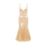 David Koma Sequin And Tulle Cami Midi Dress
