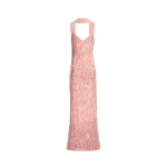 Elie Saab Bead Embroidered Long Dress in Pink featuring Bead Embroidery – Luxury Designer Fashion at Luxury Shoes .