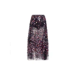 Elie Saab Bead Embroidered Multicolor Skirt in Black featuring Multicolor Sequins & Beads – Luxury Designer Fashion at Luxury Shoes .