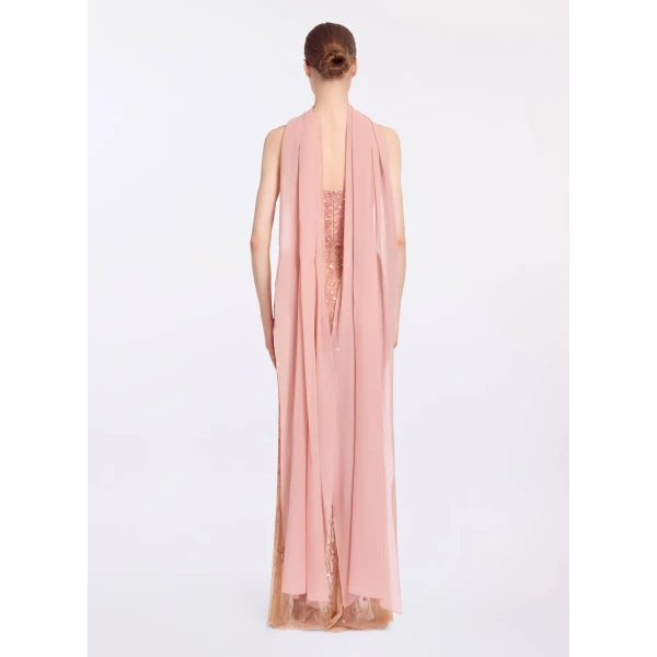 Elie Saab Bead Embroidered Strapless Dress in Pink featuring Corset Bodice – Luxury Designer Fashion at Luxury Shoes .