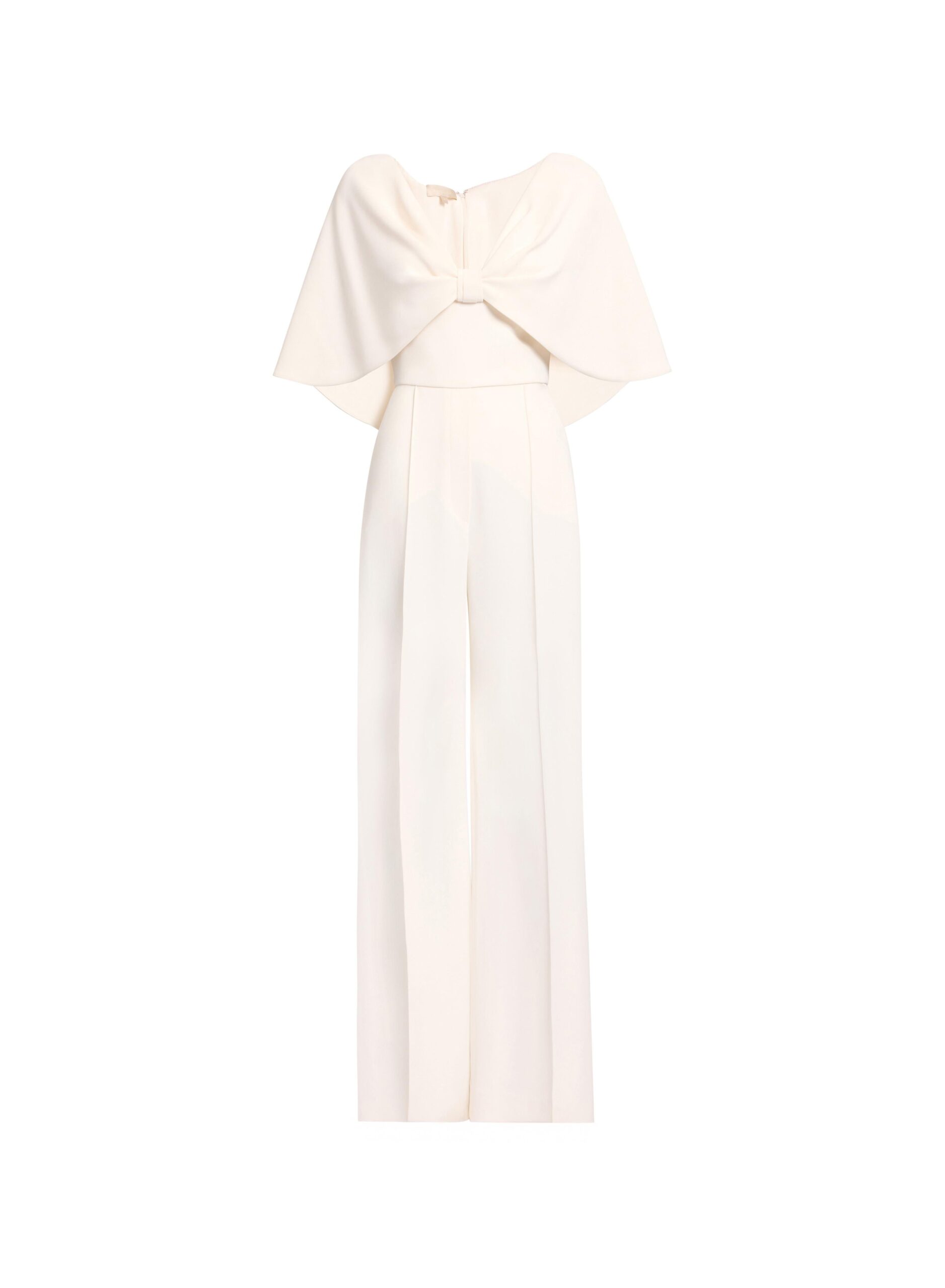 Elie Saab Cady Jumpsuit Elie Saab Cady Jumpsuit in White featuring Cape Effect Sleeves – Luxury Designer Fashion at Luxury Shoes .