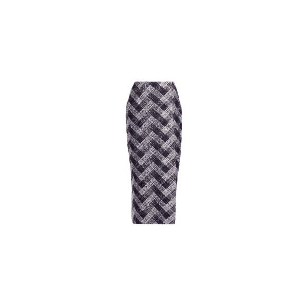Elie Saab Chevron Midi Skirt in White featuring Pencil Skirt – Luxury Designer Fashion at Luxury Shoes .