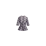 Elie Saab Chevron Peplum Blouse in White featuring V-Neckline – Luxury Designer Fashion at Luxury Shoes .