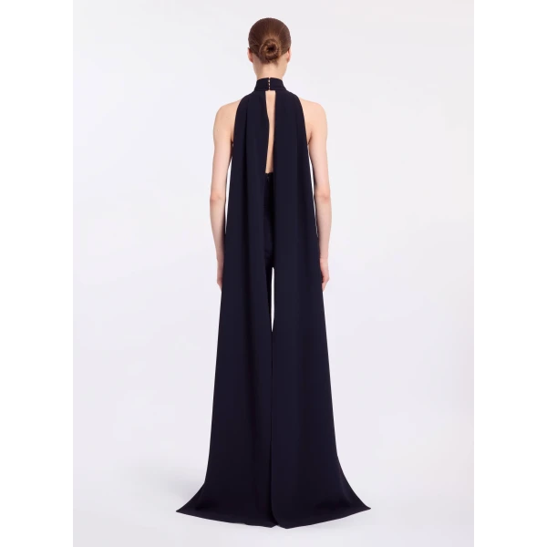 Elie Saab Crystal Embellished Cady Jumpsuit in Black featuring Crystal Embellished – Luxury Designer Fashion at Luxury Shoes .