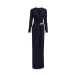 Elie Saab Crytal Embellished Long Dress in Black featuring Asymmetrical – Luxury Designer Fashion at Luxury Shoes .