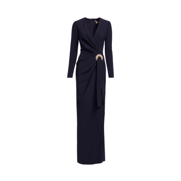 Elie Saab Crytal Embellished Long Dress in Black featuring Asymmetrical – Luxury Designer Fashion at Luxury Shoes .