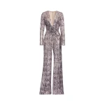 Elie Saab Embellished Sequins Jumpsuit in Silver featuring Floral Applique on Sequins – Luxury Designer Fashion at Luxury Shoes .