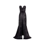 Elie Saab Embellished Sequins Strapless Dress in Black featuring Bow Embellishments – Luxury Designer Fashion at Luxury Shoes .