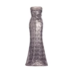 Elie Saab Embellished Sequins Strapless Gown in Silver featuring Floral Applique on Sequins – Luxury Designer Fashion at Luxury Shoes .