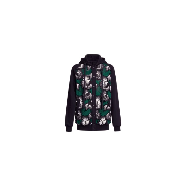 Elie Saab Macramé Bomber in Multicolour featuring Hooded Bomber – Luxury Designer Fashion at Luxury Shoes .