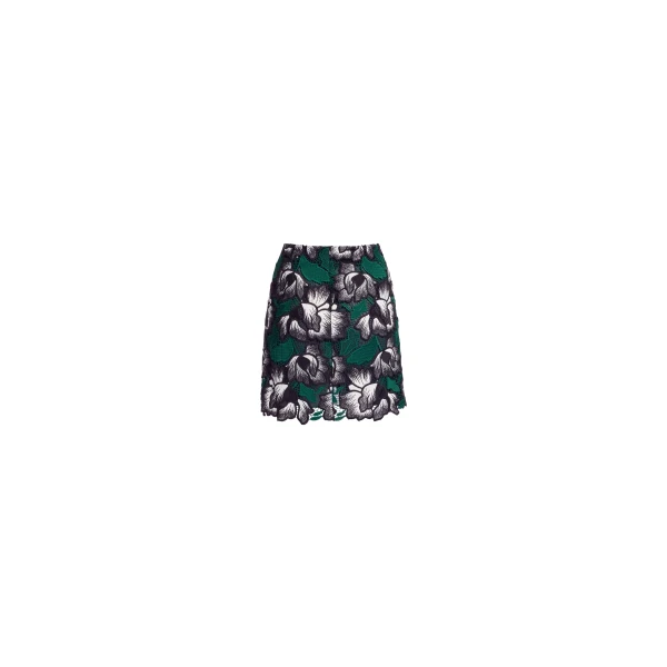 Elie Saab Macramé Short Skirt in Multicolour featuring Straight Skirt – Luxury Designer Fashion at Luxury Shoes .