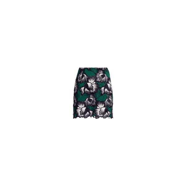Elie Saab Macramé Short Skirt in Multicolour featuring Straight Skirt – Luxury Designer Fashion at Luxury Shoes .