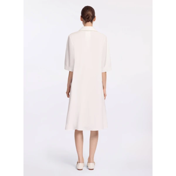 Elie Saab Monogram Embroidered Cotton Shirt Dress in White featuring Cut-Work Monogram Embroidery – Luxury Designer Fashion at Luxury Shoes .