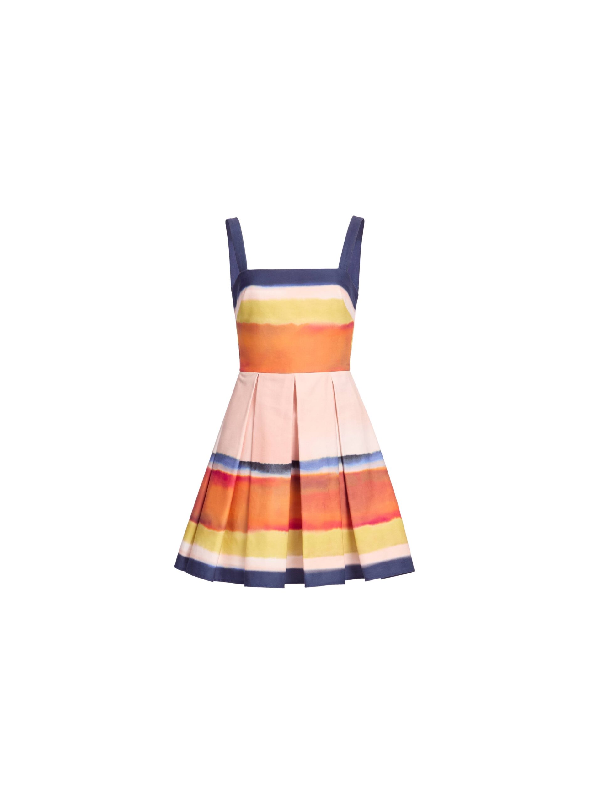 Elie Saab Printed Cotton Short Dress Elie Saab Printed Cotton Short Dress in Multicolour featuring Straight Across Neckline – Luxury Designer Fashion at Luxury Shoes .