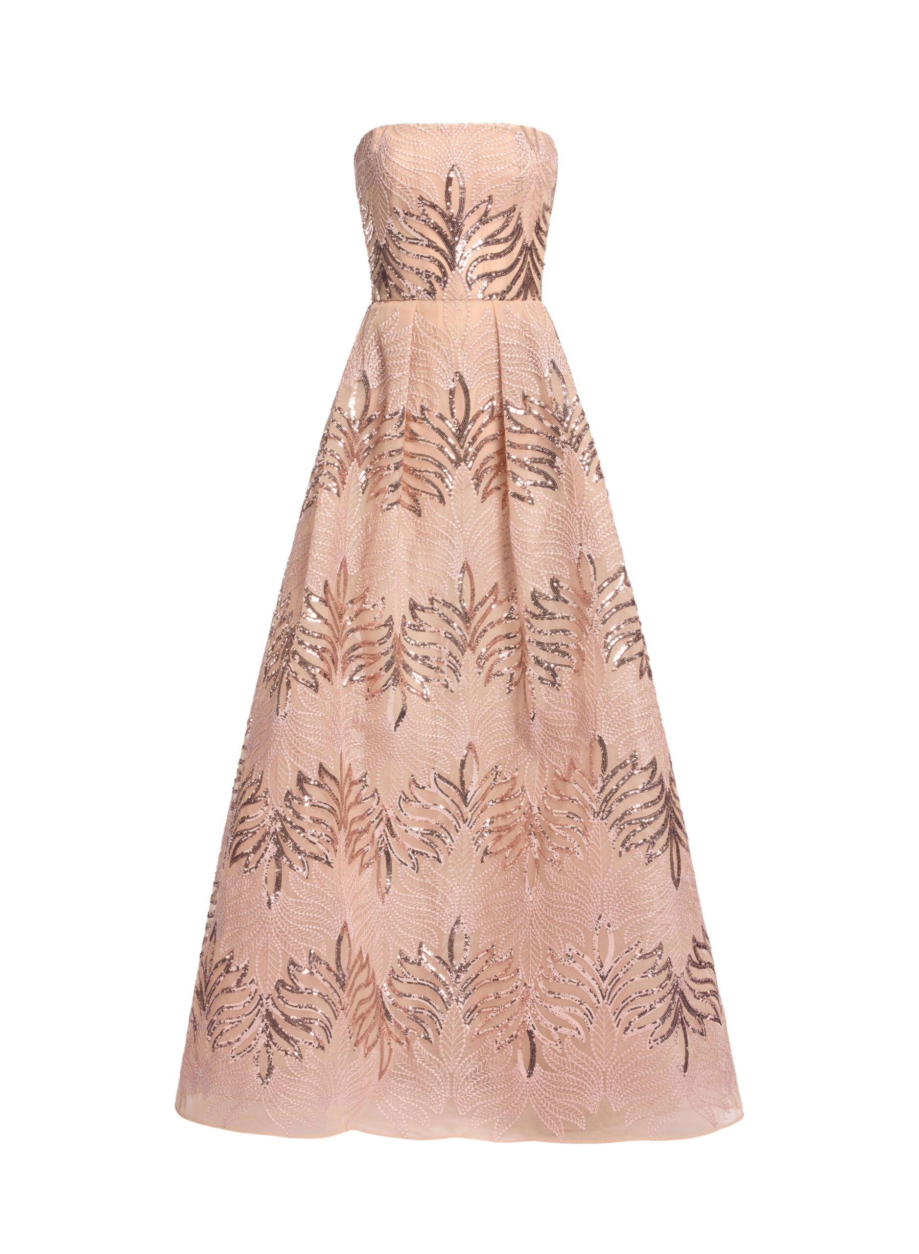 Elie Saab Sequin Embroidered Strapless Gown Elie Saab Sequin Embroidered Strapless Gown in Pink featuring Corset Bodice – Luxury Designer Fashion at Luxury Shoes .
