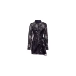 Elie Saab Sequins Short Dress in Black featuring Asymmetrical Draping – Luxury Designer Fashion at Luxury Shoes .
