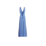 Elie Saab Silk Long Dress in Blue featuring V-Neck – Luxury Designer Fashion at Luxury Shoes .