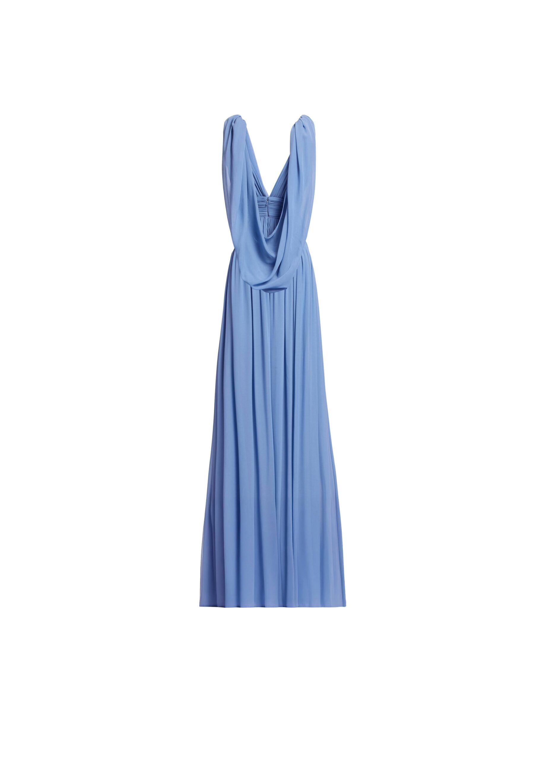 Elie Saab Silk Long Dress Elie Saab Silk Long Dress in Blue featuring V-Neck – Luxury Designer Fashion at Luxury Shoes .