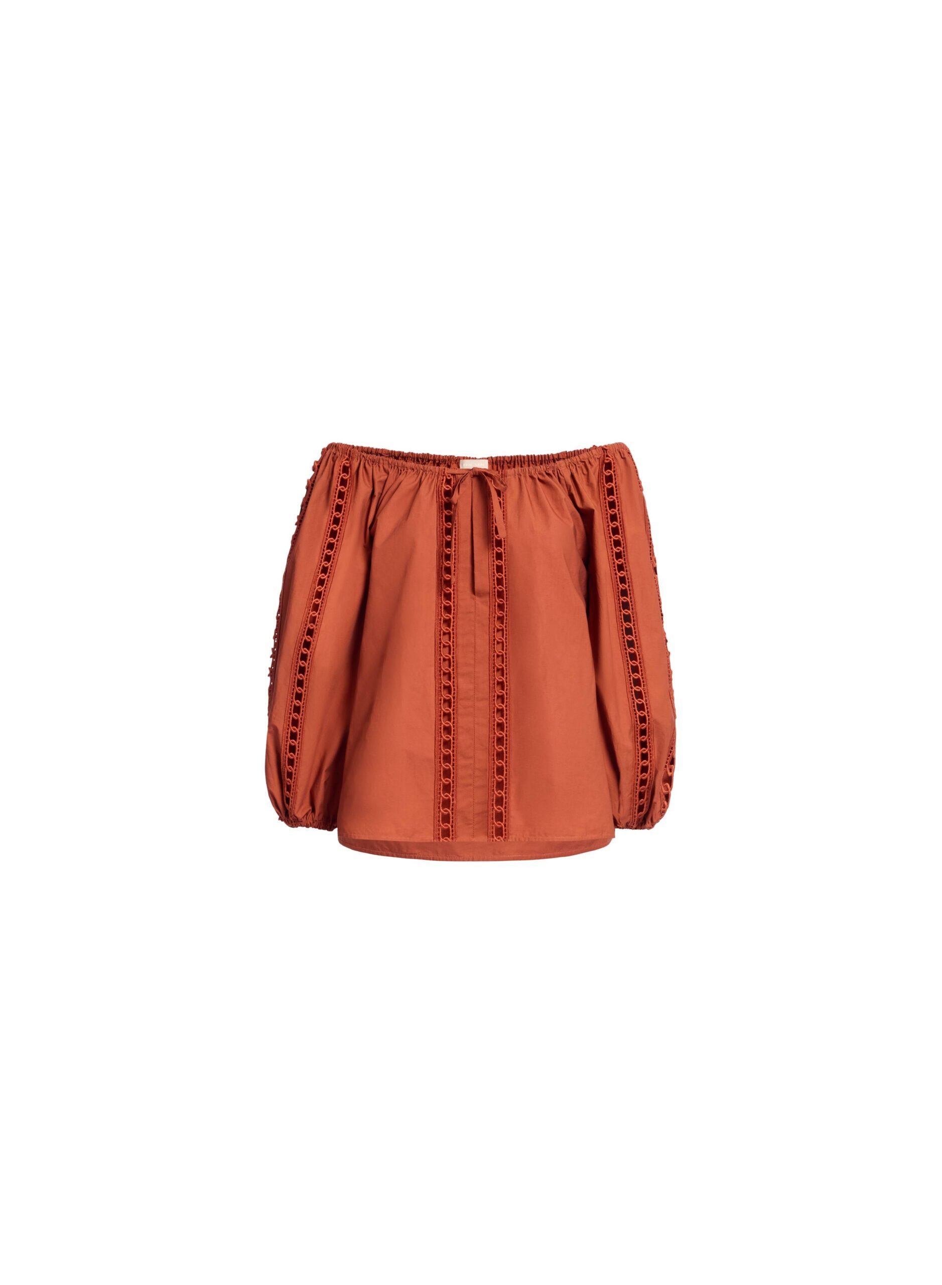 Elie Saab Trim Embellished Cotton Blouse Elie Saab Trim Embellished Cotton Blouse in Orange featuring Macramé Trim Embellishments – Luxury Designer Fashion at Luxury Shoes .