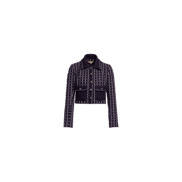 Elie Saab Tweed Jacket in White featuring Black & White Tweed – Luxury Designer Fashion at Luxury Shoes .