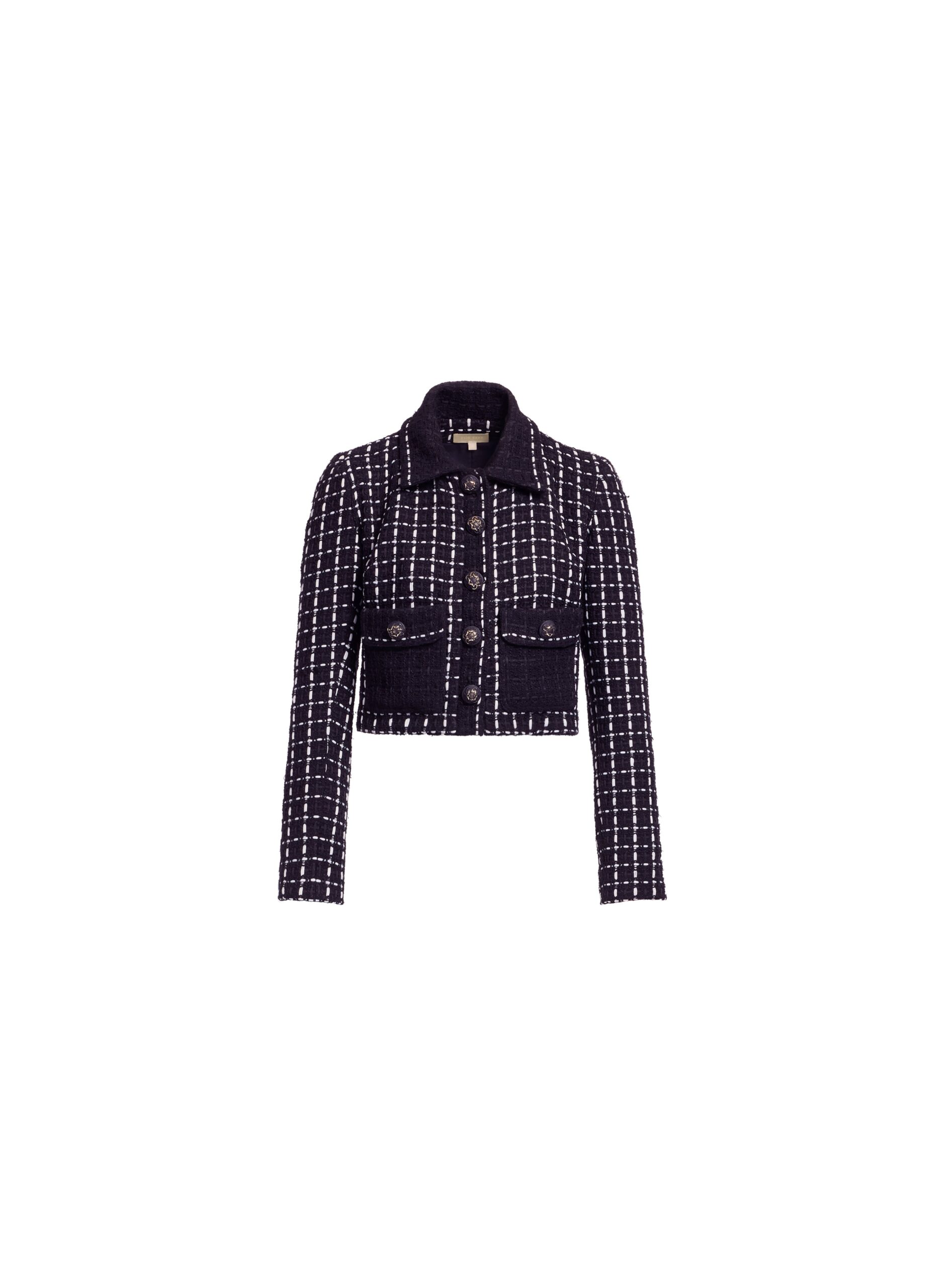 Elie Saab Tweed Jacket Elie Saab Tweed Jacket in White featuring Black & White Tweed – Luxury Designer Fashion at Luxury Shoes .