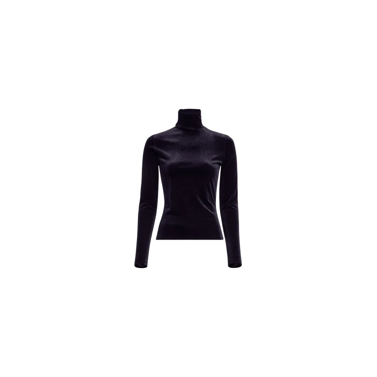 Elie Saab Velvet Top in Black featuring High Neck – Luxury Designer Fashion at Luxury Shoes .