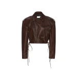 Magda-Butrym-Cropped-Biker-Jacket-In-Brown-scaled60848_nobg Magda Butrym Jackets luxury Clothing from Luxury Handbags Marketplace