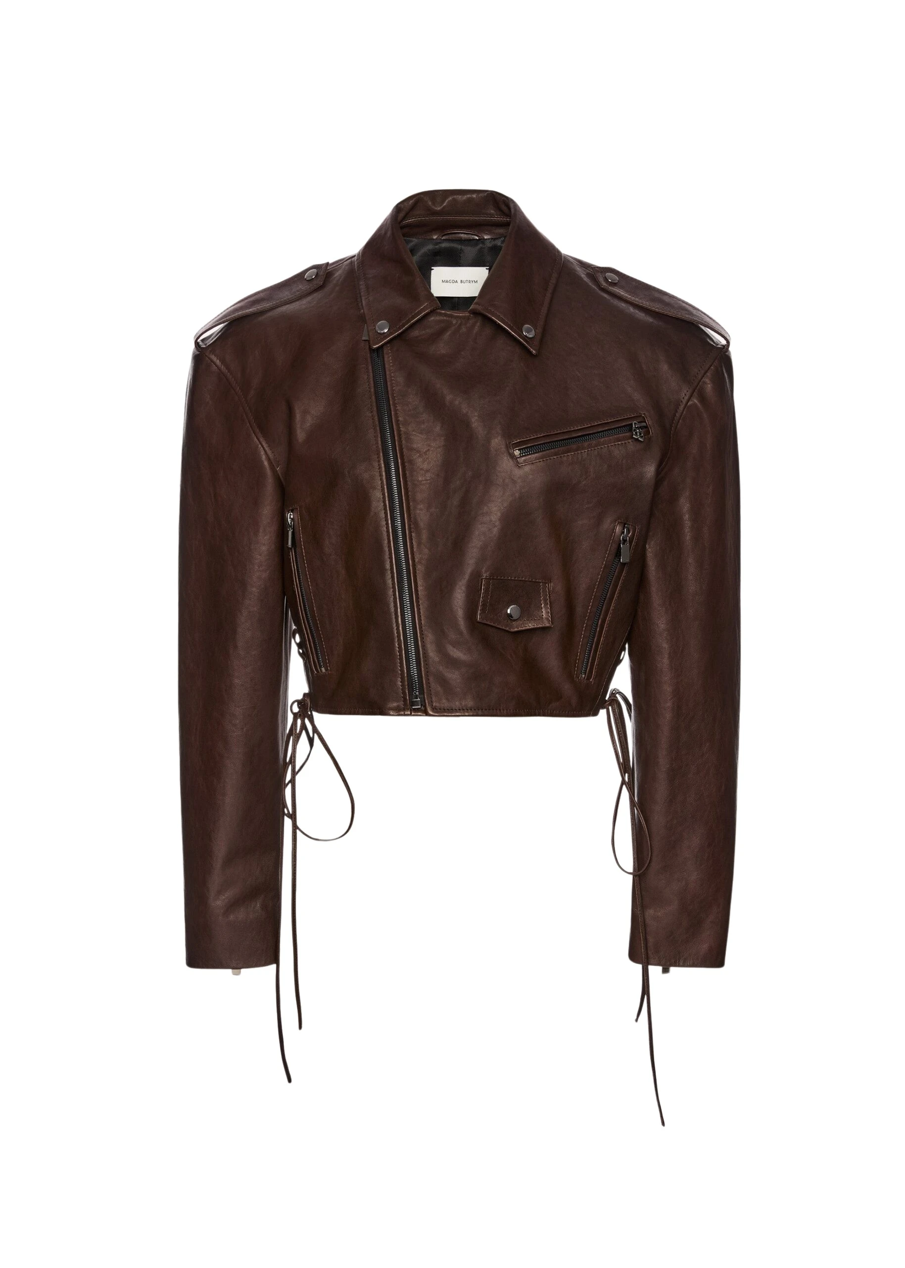 Magda-Butrym-Cropped-Biker-Jacket-In-Brown-scaled60848_nobg Magda Butrym Jackets luxury Clothing from Luxury Handbags Marketplace