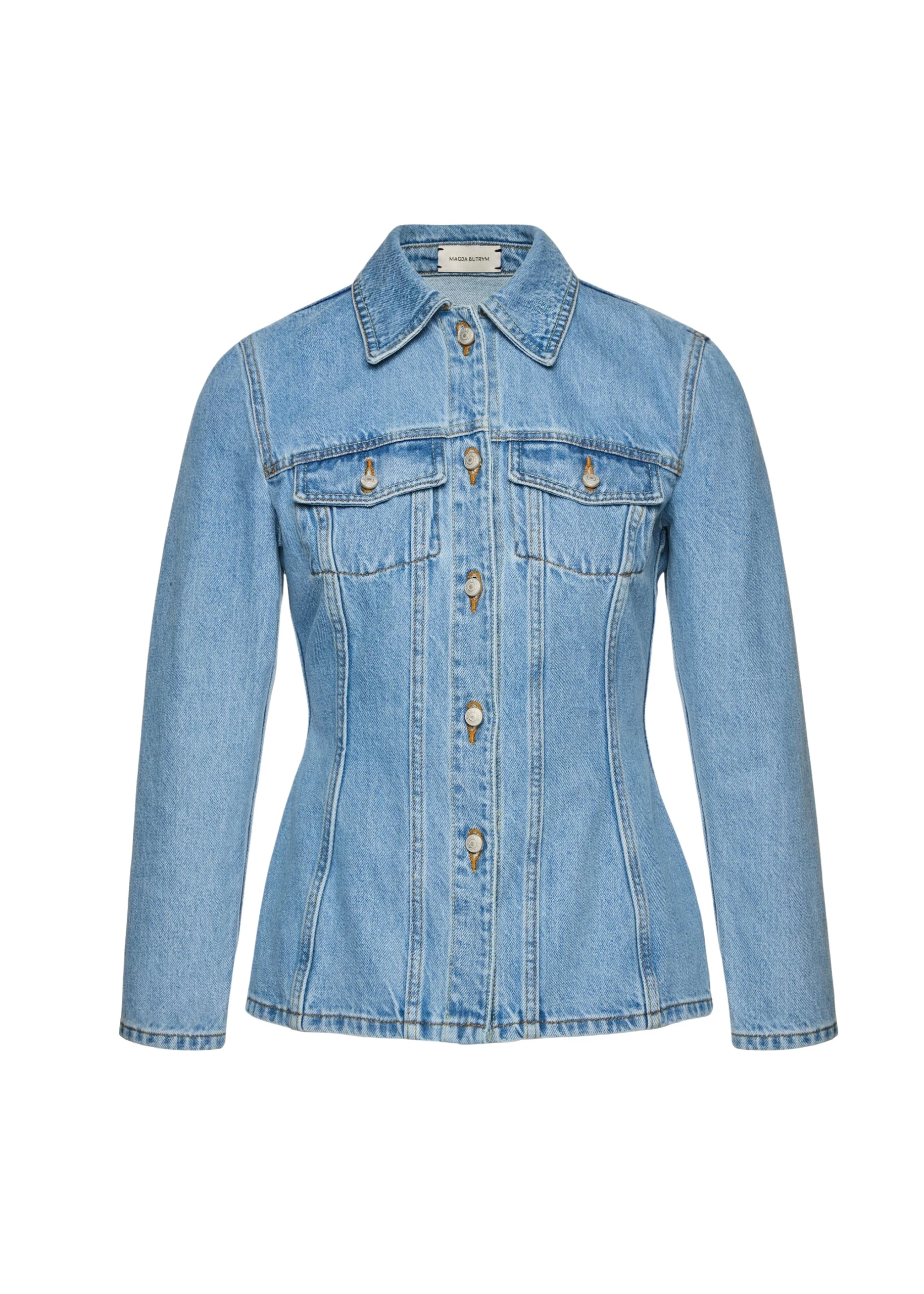 Magda-Butrym-Fitted-Denim-Button-Up-Blouse-In-Sky-Blue-scaled16262_nobg Magda Butrym Tops luxury Clothing from Luxury Handbags Marketplace