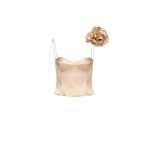 Magda-Butrym-Flower-Applique-Silk-Tank-In-Beige-scaled24418_nobg Magda Butrym Tops luxury Clothing from Luxury Handbags Marketplace