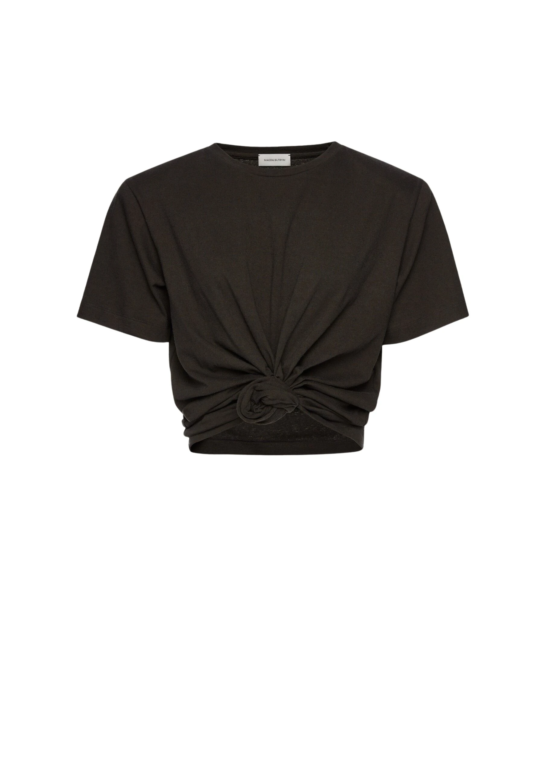 Magda-Butrym-Knotted-T-Shirt-In-Grey-scaled68530_nobg Magda Butrym Tops luxury Clothing from Luxury Handbags Marketplace