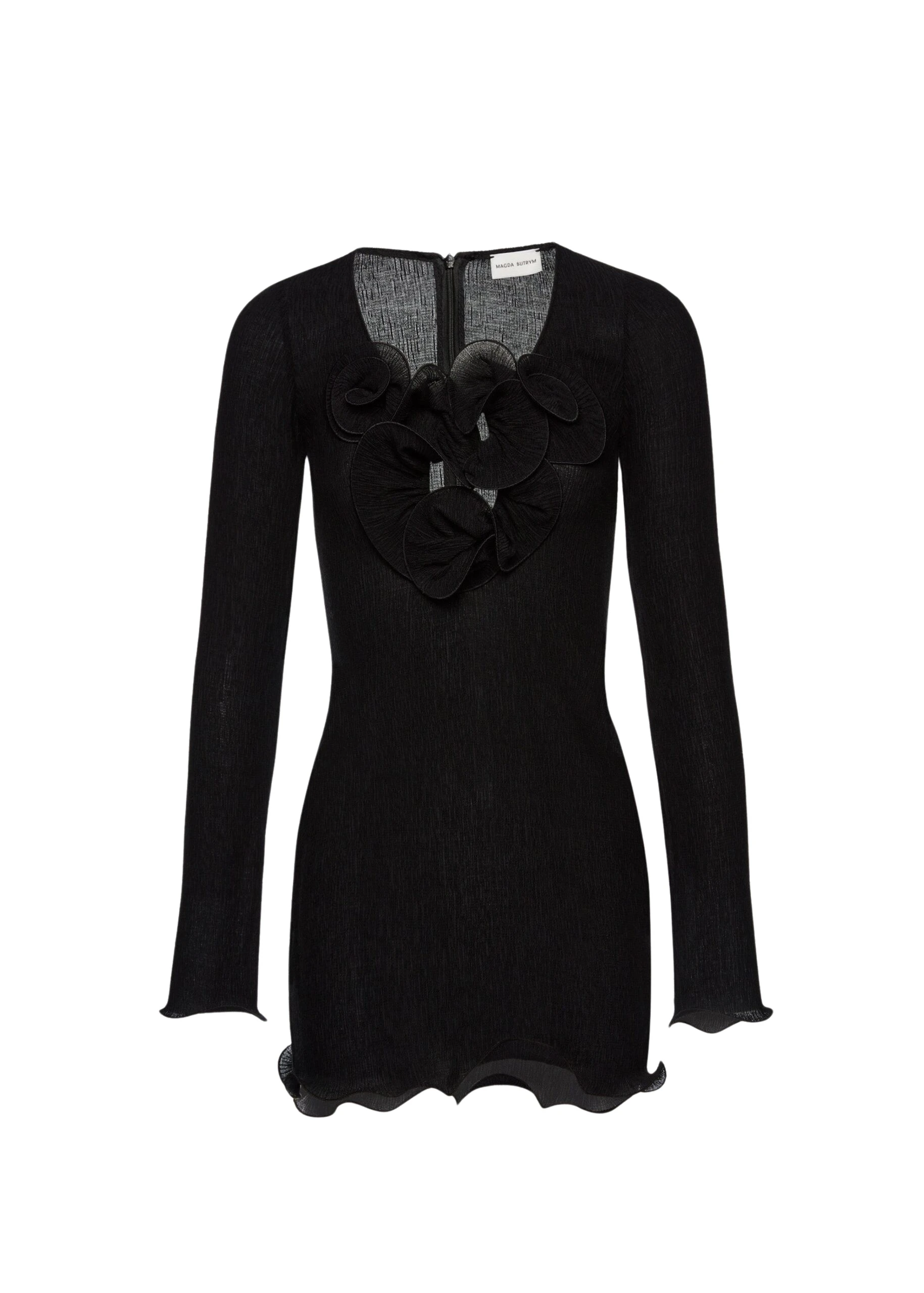 Magda-Butrym-Long-Sleeve-Crepe-Beach-Mini-Dress-In-Black-scaled76456_nobg Magda Butrym Dresses luxury Clothing from Luxury Handbags Marketplace