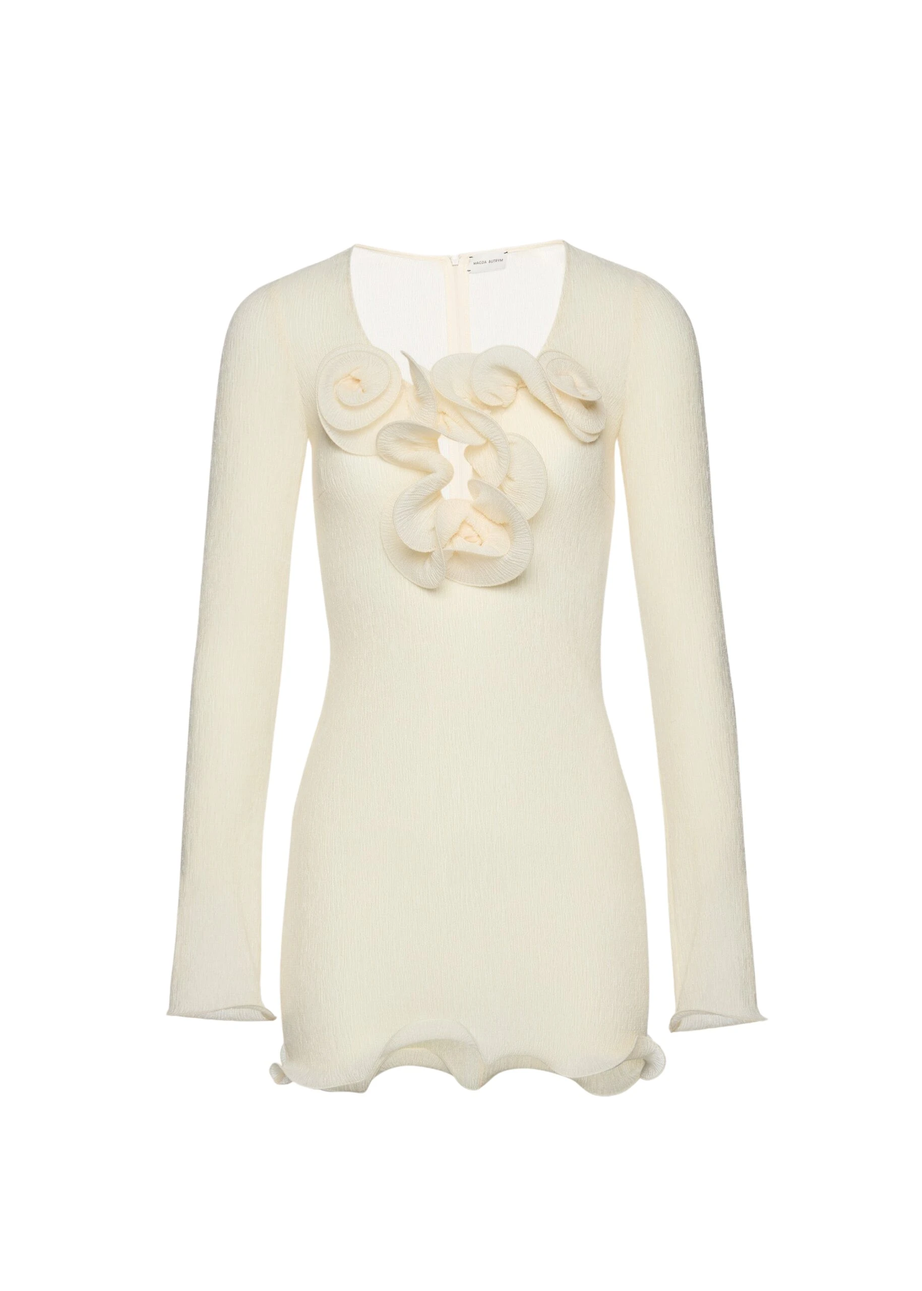Magda-Butrym-Long-Sleeve-Crepe-Beach-Mini-Dress-In-Cream-scaled55452_nobg Magda Butrym Dresses luxury Clothing from Luxury Handbags Marketplace