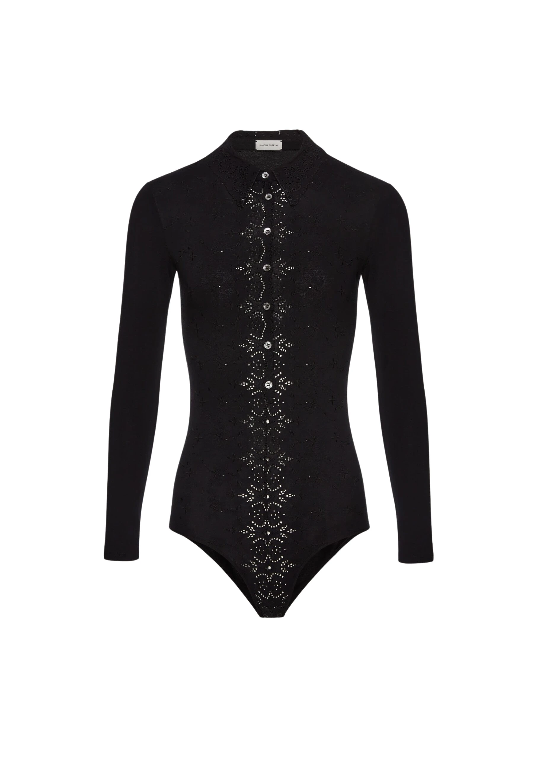 Magda-Butrym-Long-Sleeve-Tricot-Polo-Bodysuit-In-Black-scaled56048_nobg Magda Butrym Bodysuit luxury Bodysuit from Luxury Handbags Marketplace