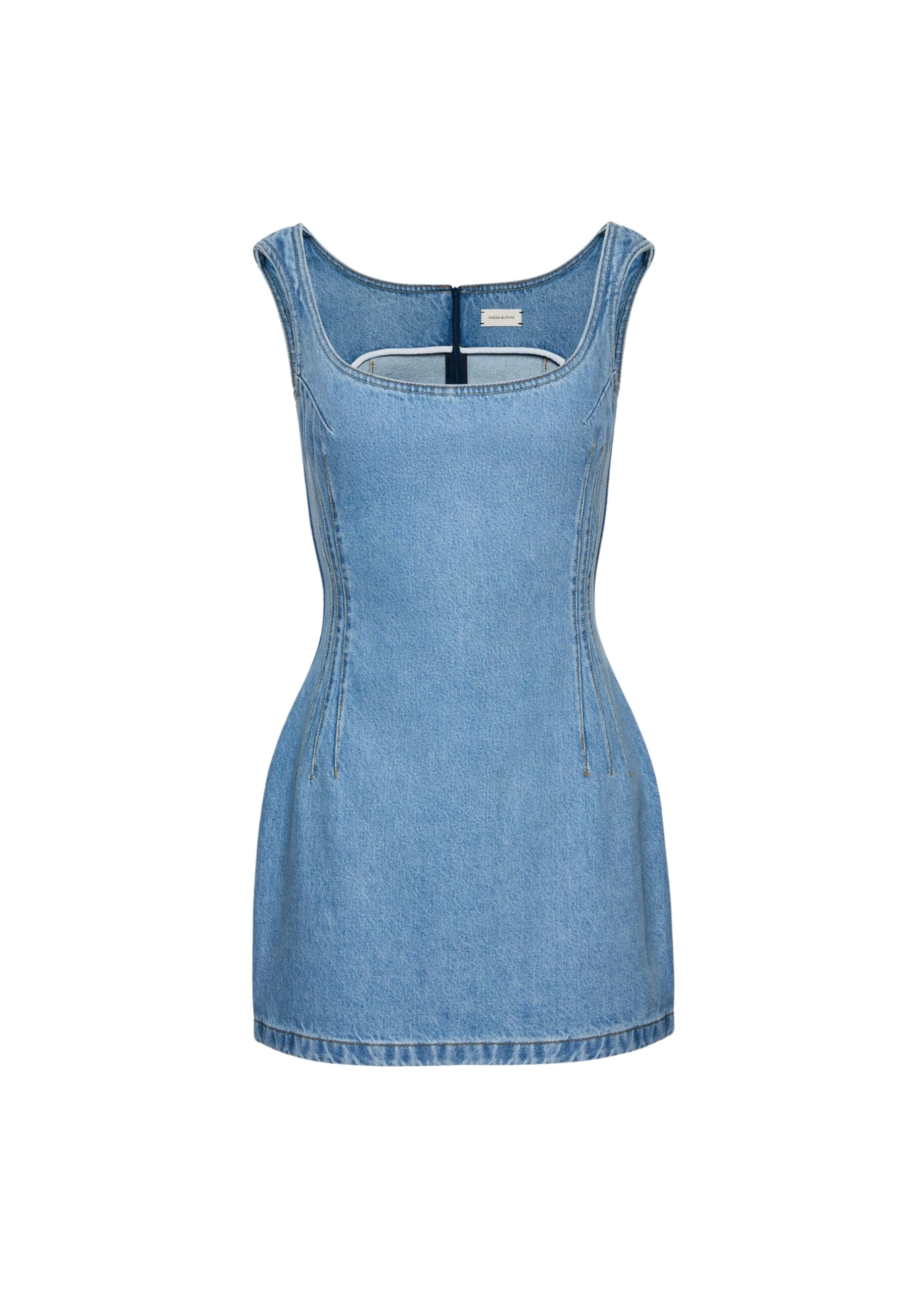 Magda-Butrym-Round-Neck-Mini-Denim-Dress-In-Sky-Blue-scaled15655_nobg Magda Butrym Dresses luxury Clothing from Luxury Handbags Marketplace