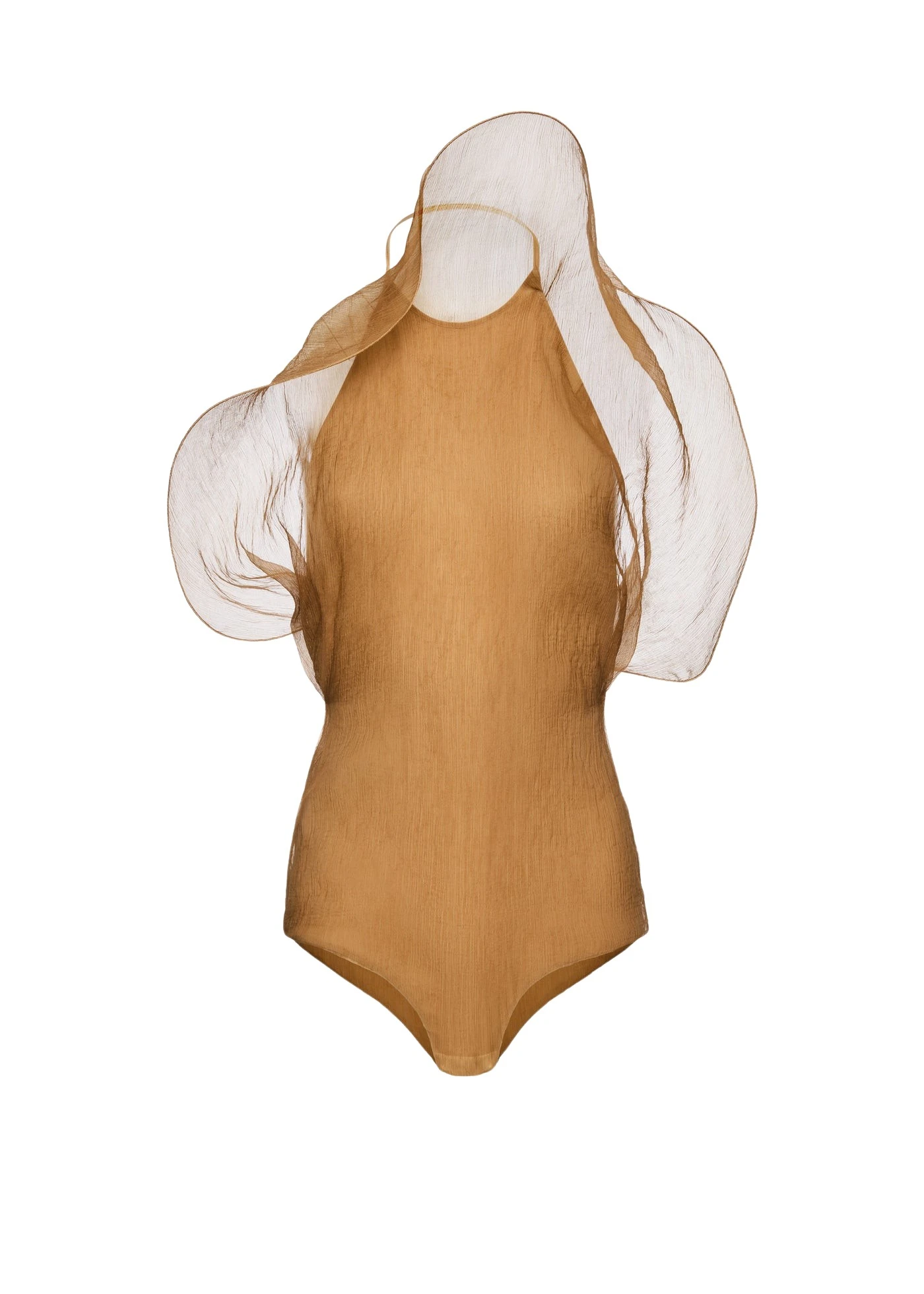 Magda-Butrym-Silk-Organza-Bodysuit-In-Beige26273_nobg Magda Butrym Bodysuit luxury Bodysuit from Luxury Handbags Marketplace