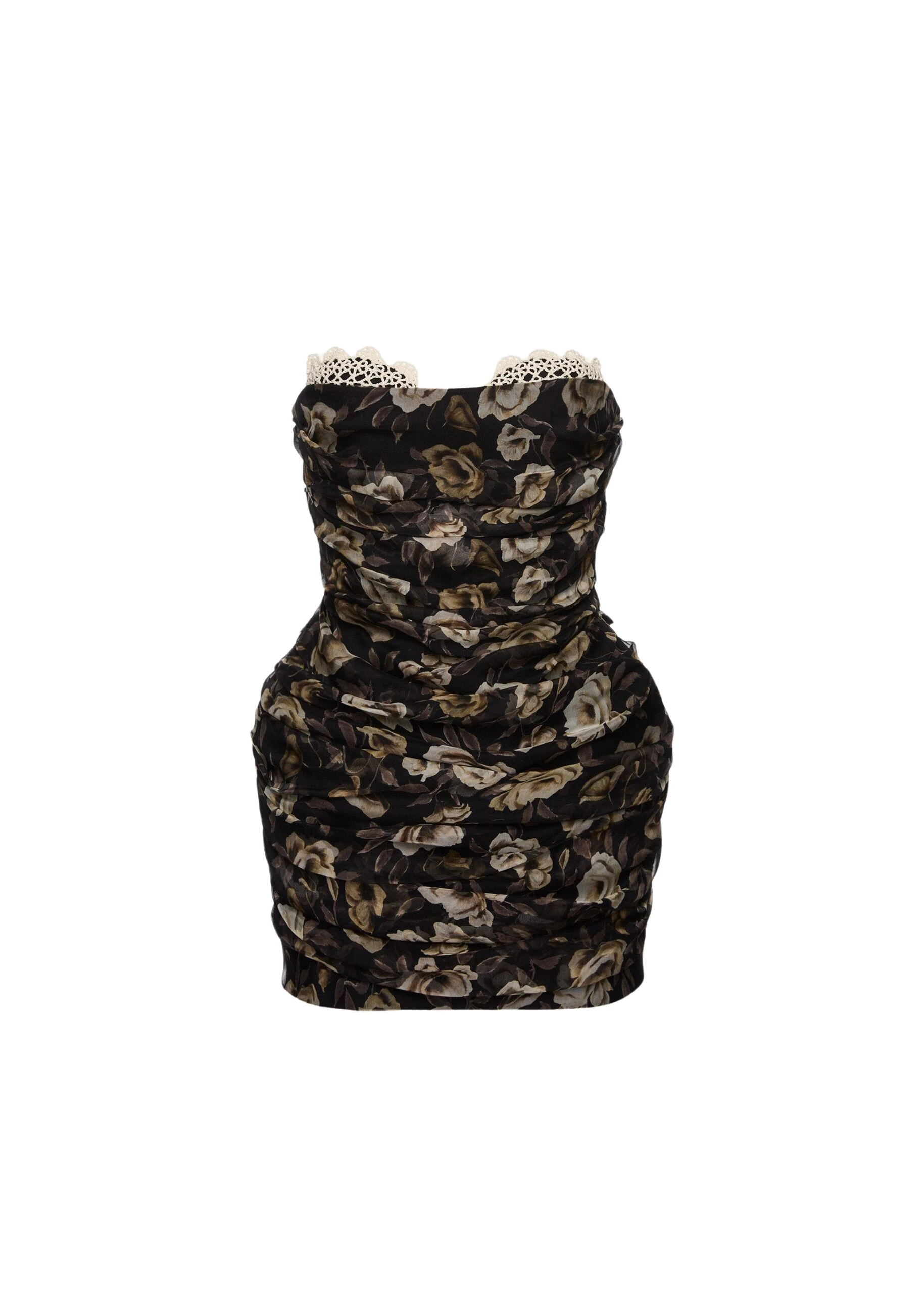 Magda-Butrym-Strapless-Ruched-Silk-Mini-Dress-In-Black-Print-scaled32069_nobg Magda Butrym Dresses luxury Clothing from Luxury Handbags Marketplace