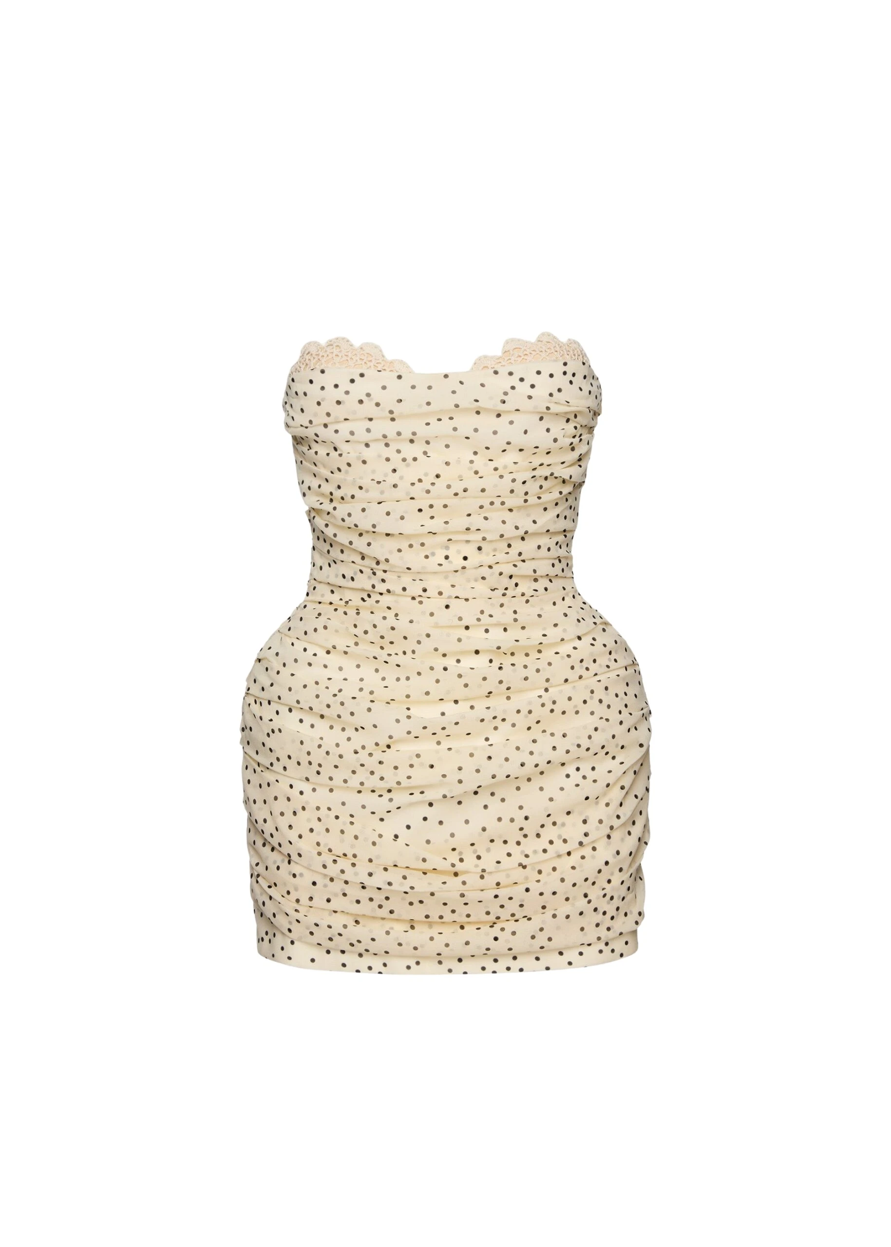 Magda-Butrym-Strapless-Ruched-Silk-Mini-Dress-In-Cream-Dots-scaled92482_nobg Magda Butrym Dresses luxury Clothing from Luxury Handbags Marketplace