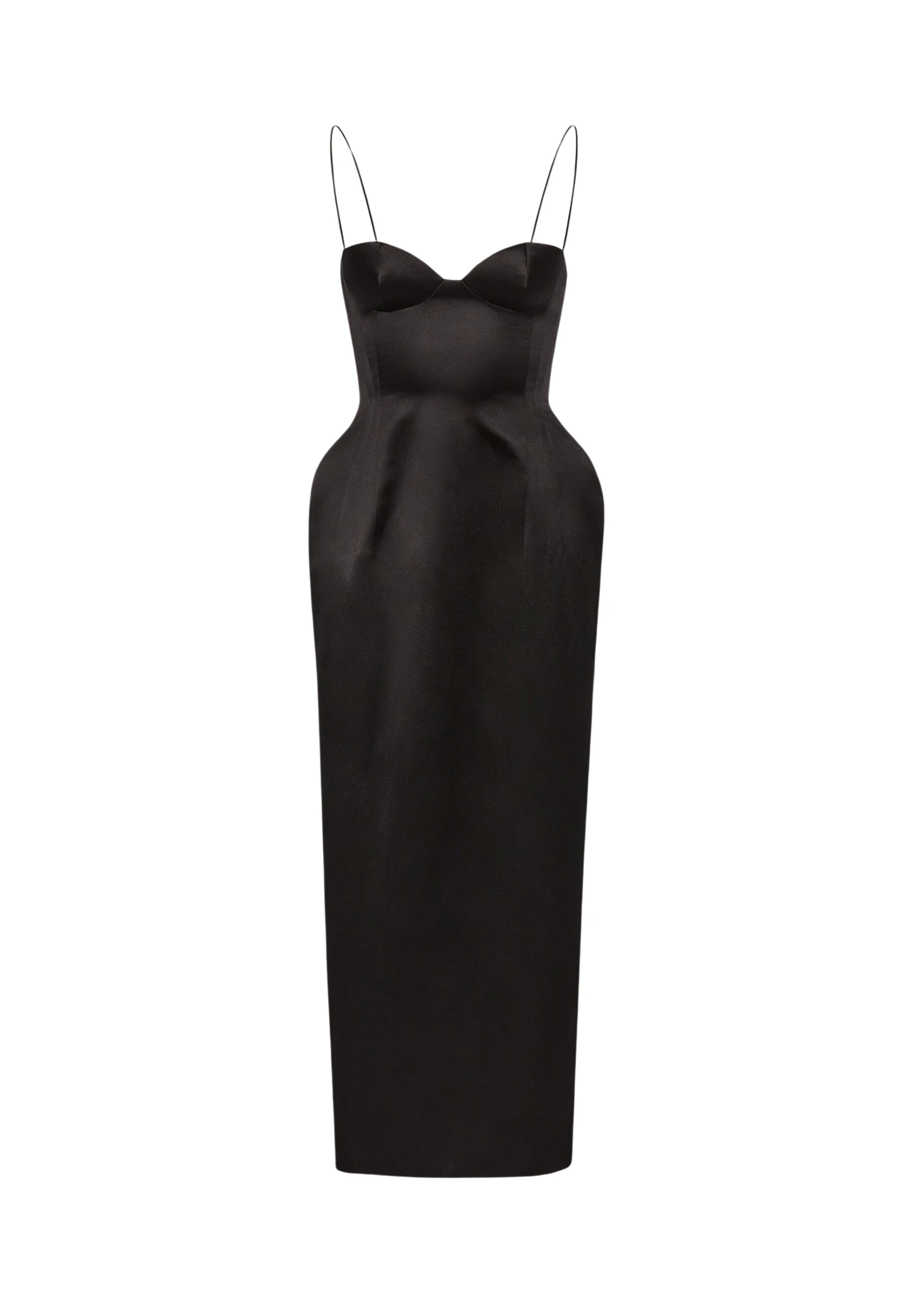Magda-Butrym-Sweetheart-Silk-Hourglass-Midi-Dress-In-Black-scaled63113_nobg Magda Butrym Dresses luxury Clothing from Luxury Handbags Marketplace