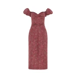 Markarian gown with romantic neckline and structured silhouette