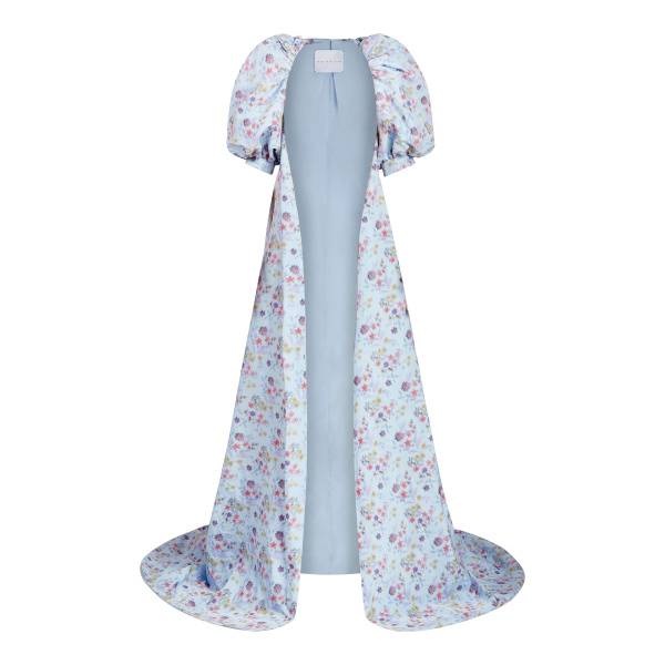 Markarian gown with romantic neckline and structured silhouette