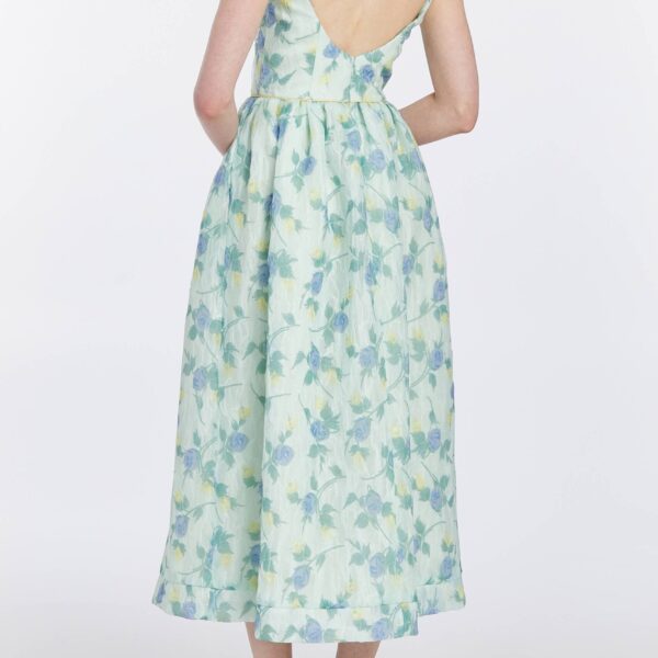 Markarian Apple Floral Organza Midi Dress, view 4